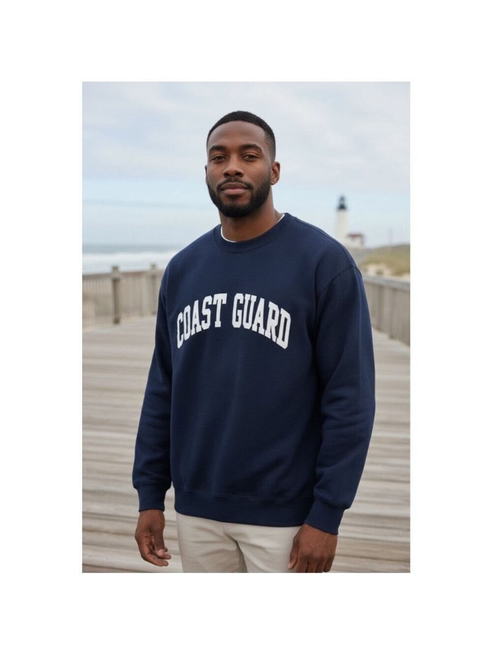 MV Sport Coast Guard Navy White Sweatshirt XXL